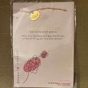 Lucky Feather Cherry Blossom Necklace